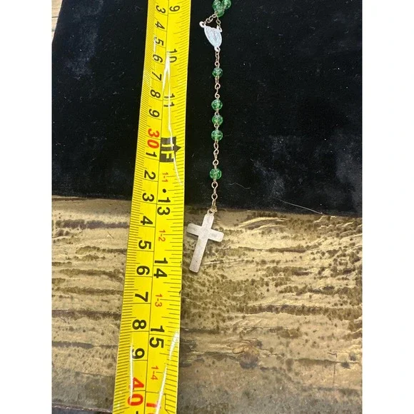 Vintage Rosary Green - Picture 5 of 5